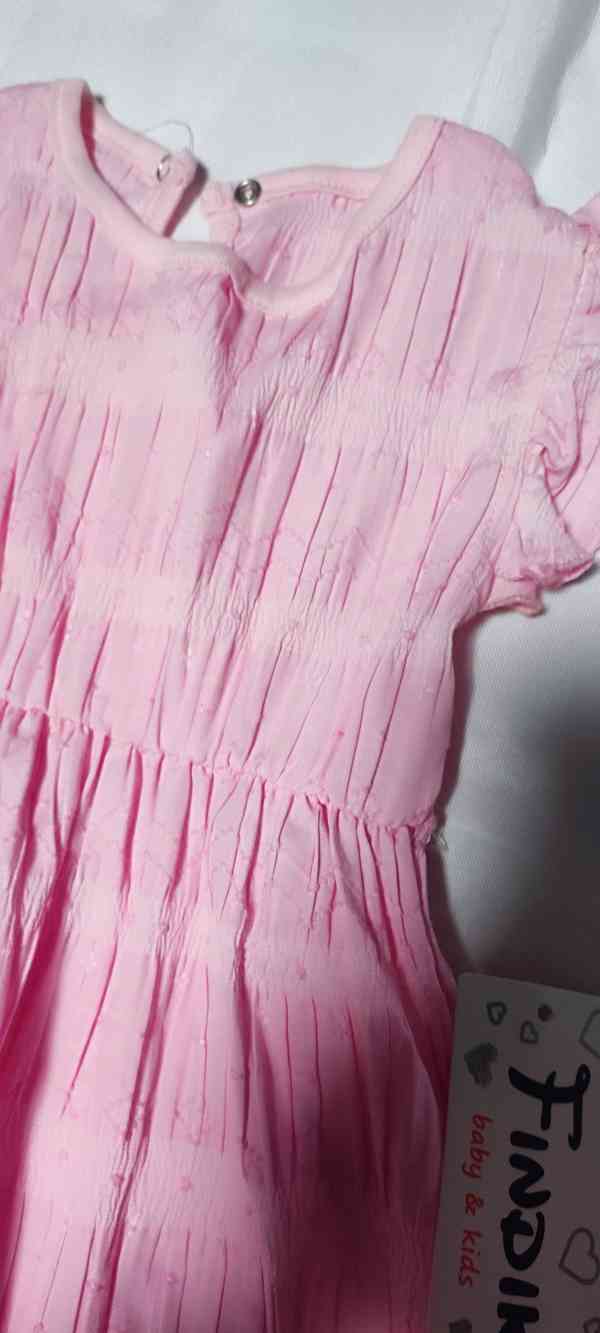 Dětské šaty se žabičkováním, růžové, vel. 110 - foto 2