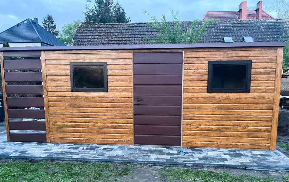 Zahradní domek 5x2,5m + přístřešek - dveře - 2x Okno TS643 - foto 2