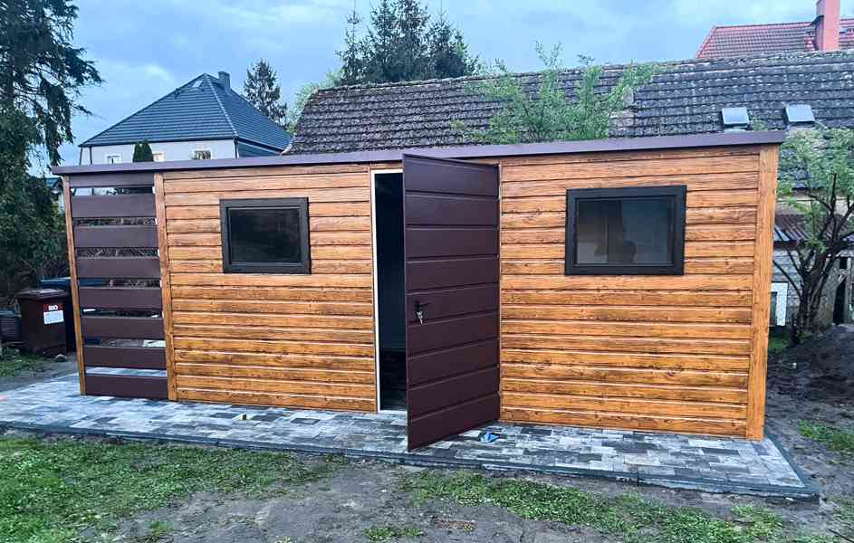 Zahradní domek 5x2,5m + přístřešek - dveře - 2x Okno TS643 - foto 4