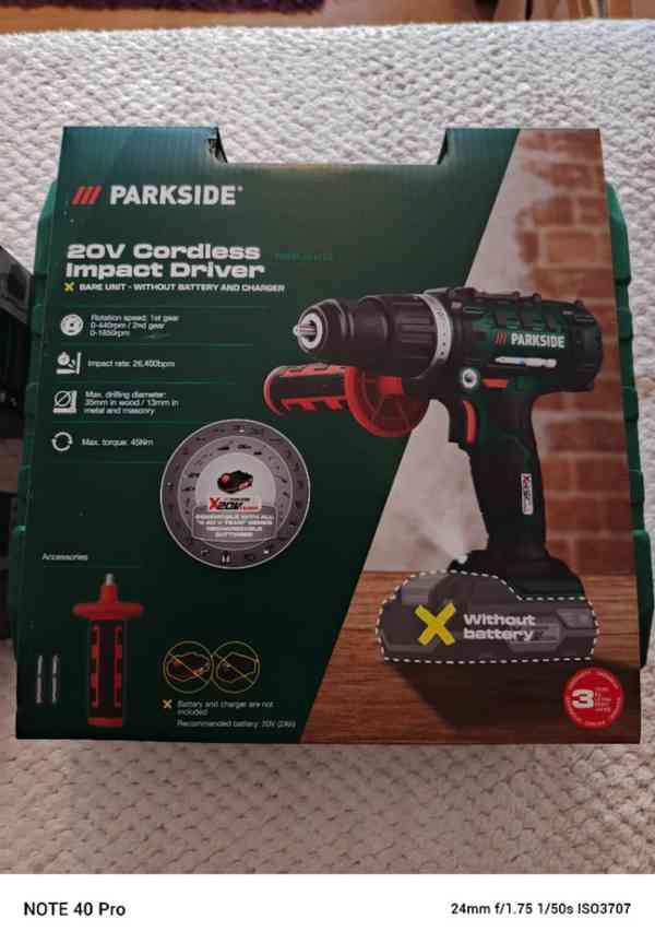 Aku příklepová vrtačka Parkside PSBSA 20-Li C3  - foto 2