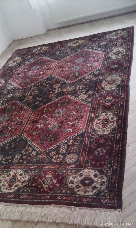 Ručně vázaný vlněný koberec. - foto 1