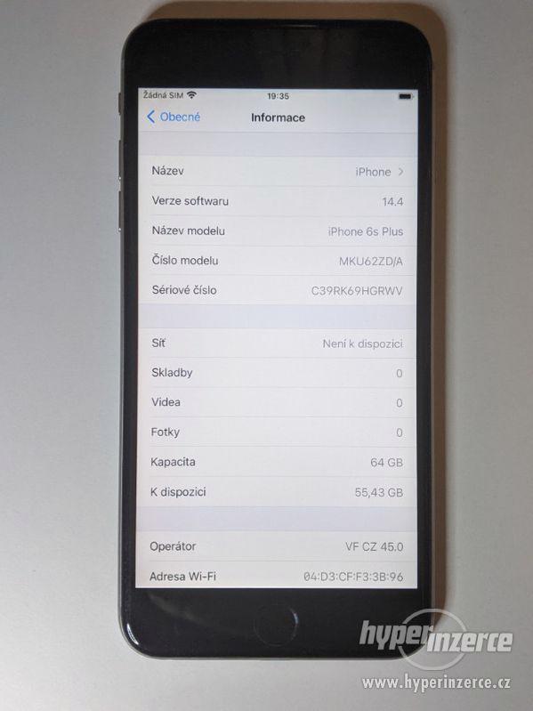 iPhone 6s Plus 64GB šedý, baterie 100% záruka 6 měsícu - foto 3