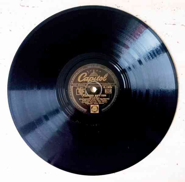 9 starožitných šelakových gramodesek americký jazz, swing   - foto 11