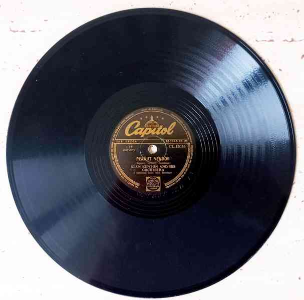 9 starožitných šelakových gramodesek americký jazz, swing   - foto 10