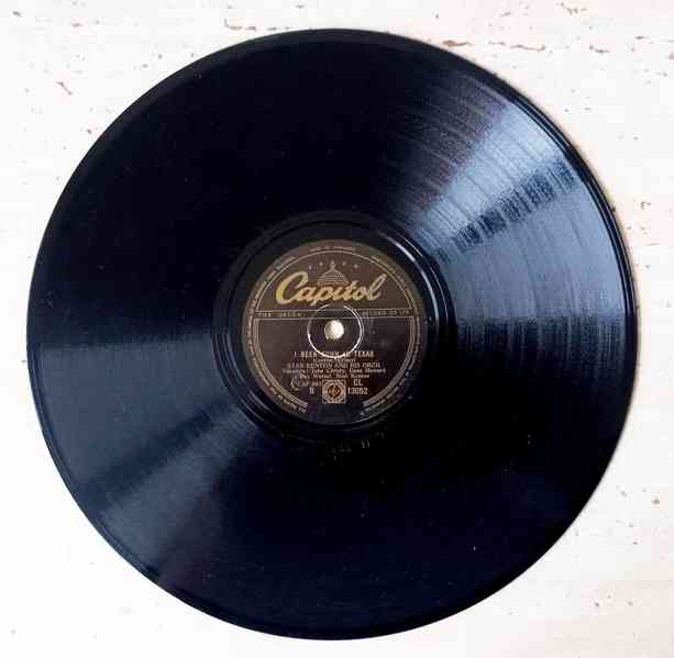 9 starožitných šelakových gramodesek americký jazz, swing   - foto 12