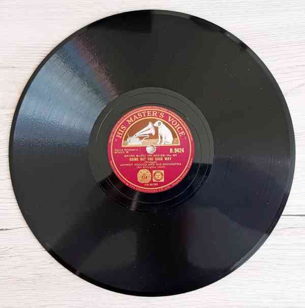 9 starožitných šelakových gramodesek americký jazz, swing   - foto 19