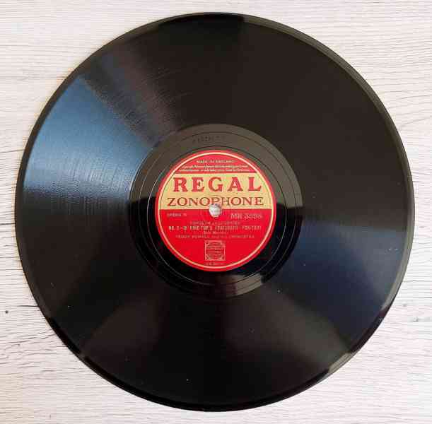 9 starožitných šelakových gramodesek americký jazz, swing   - foto 14