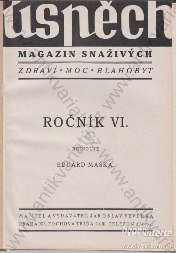Úspěch magazín snaživých díl VI. 1935 - foto 1