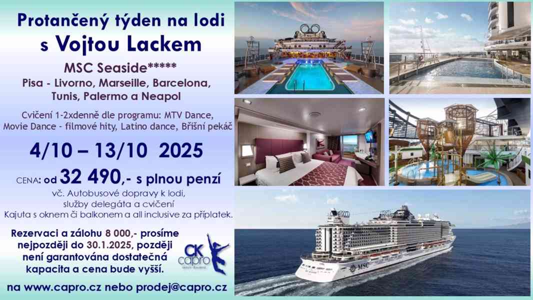 Taneční loď s Vojtou, loď MSC Seaside