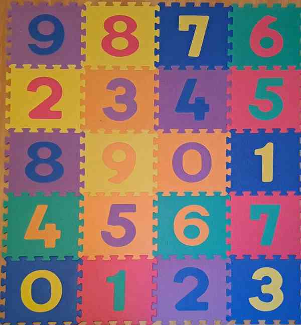 Dětská pěnová podložka puzzle 20 číslic - foto 2