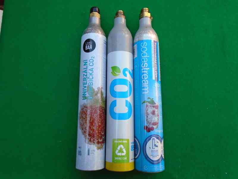 3x bomba bombička Co2 Sodastream pěkné 80L 425g prázdné - foto 1