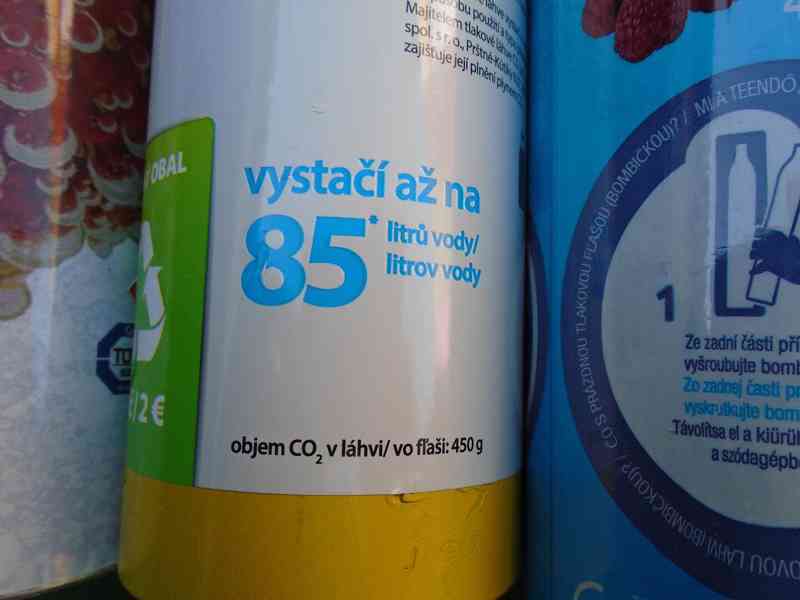 3x bomba bombička Co2 Sodastream pěkné 80L 425g prázdné - foto 6