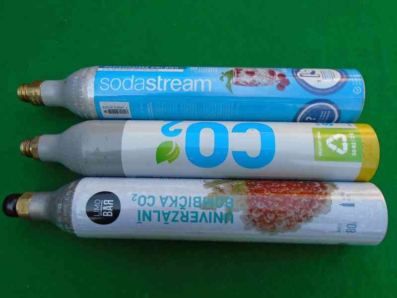 3x bomba bombička Co2 Sodastream pěkné 80L 425g prázdné - foto 3