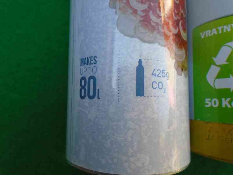 3x bomba bombička Co2 Sodastream pěkné 80L 425g prázdné - foto 7
