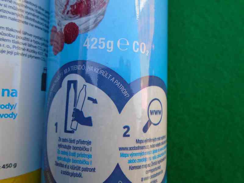 3x bomba bombička Co2 Sodastream pěkné 80L 425g prázdné - foto 4
