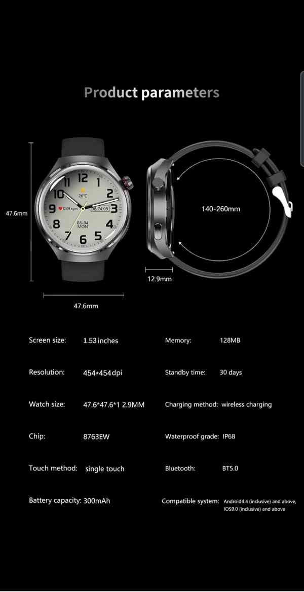 Chytré hodinky , Smart watch GT4 Pro - foto 11