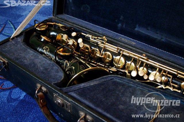 Altový saxofon černo zlatý - sběratelský kousek - foto 3