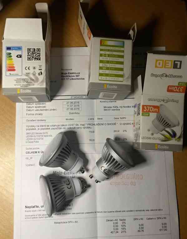 LED žárovka GU10 5W -Ecolite - foto 1