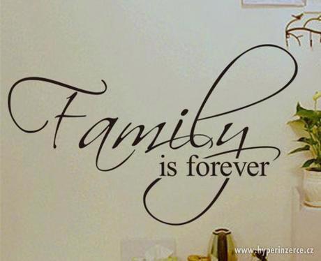 Moderní nálepka na zeď "Family is forever" - foto 1