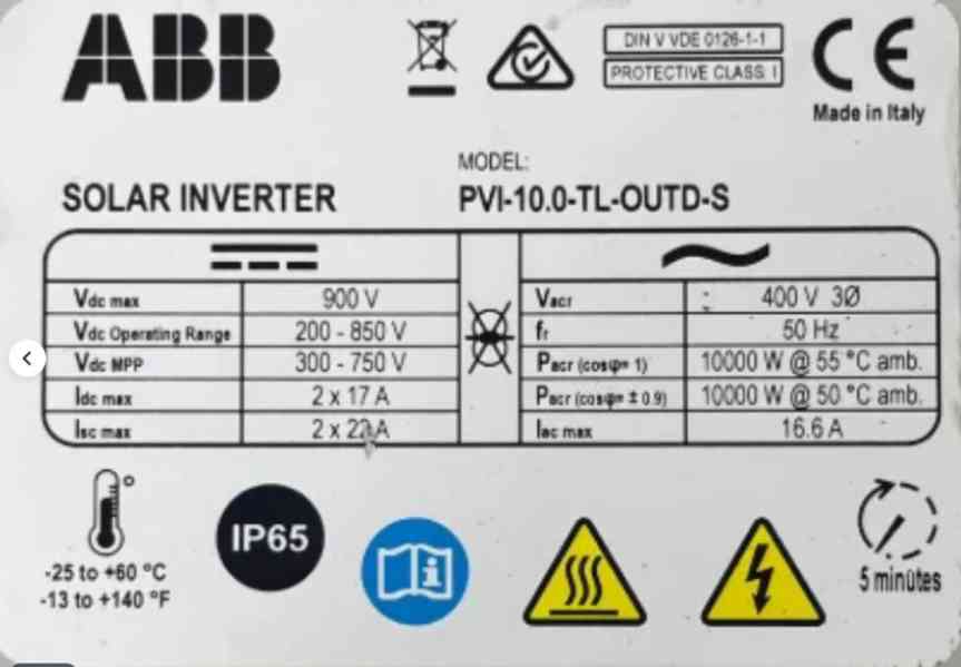 ABB PVI-10.0-TL-OUTD-S Solar Inverter | Three-Phas - foto 2