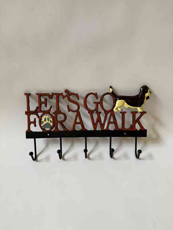 Let's go for a walk - kovový nástěnný věšák - foto 1