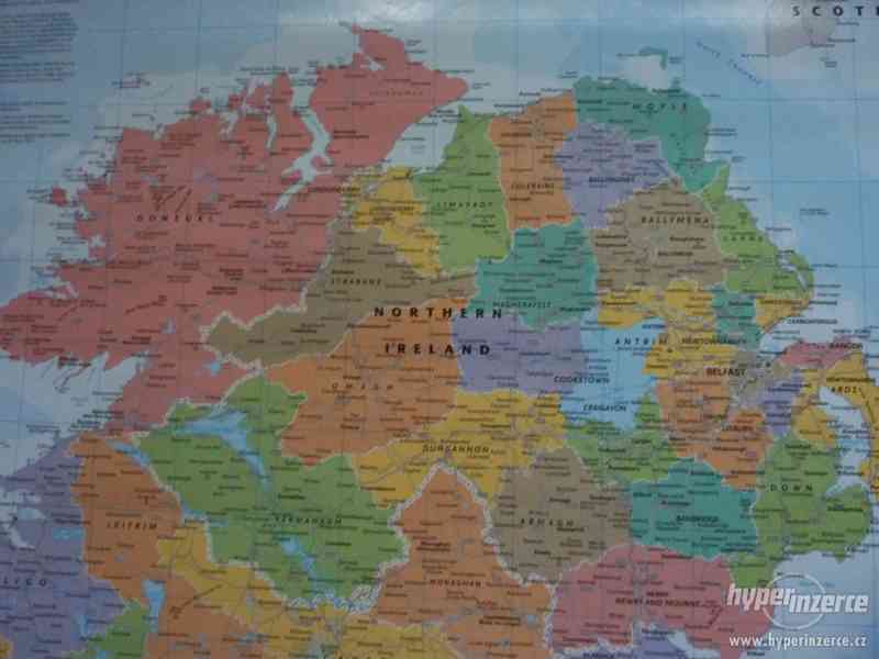 IRELAND  WALL  MAP   / 81 X 110 CM / - foto 2