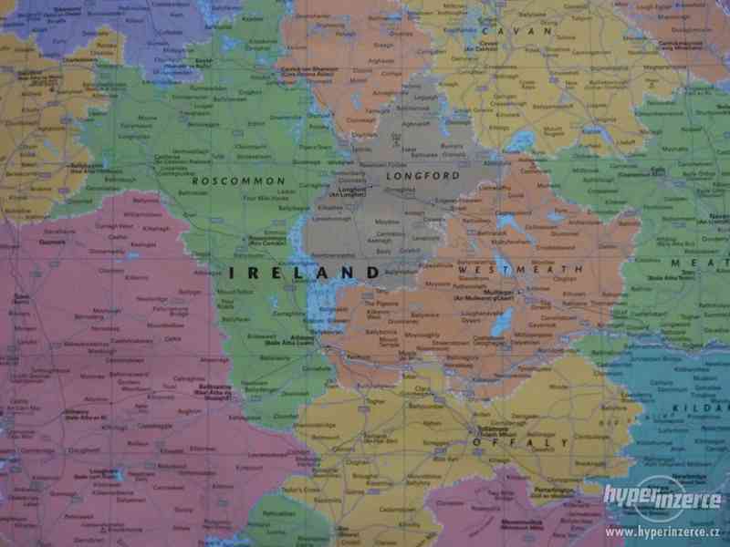 IRELAND  WALL  MAP   / 81 X 110 CM / - foto 3
