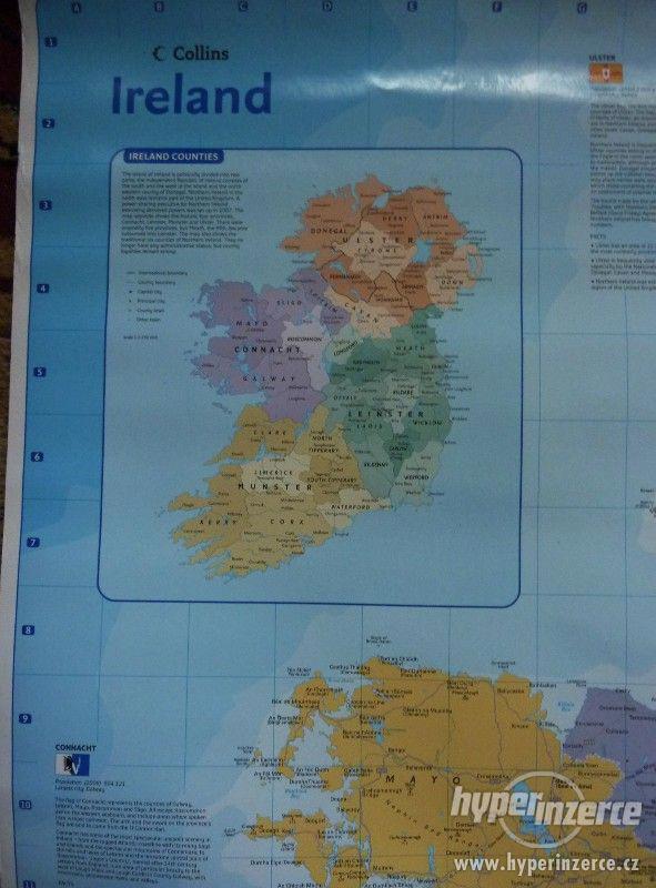 IRELAND  WALL  MAP   / 81 X 110 CM / - foto 5