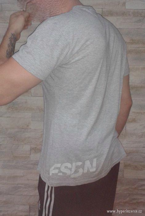 šedé pánské tričko FSBN - foto 2
