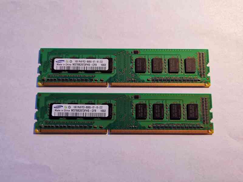 2x1GB SODIMM DDR3 PC3-8500 1066MHz Samsung sada NTB pamětí - foto 1