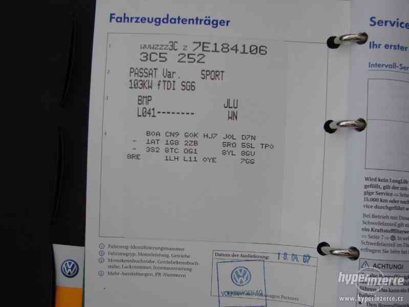 VW Passat 2.0 TDI Combi r.v.2007 (serviska) motor BMP - foto 14