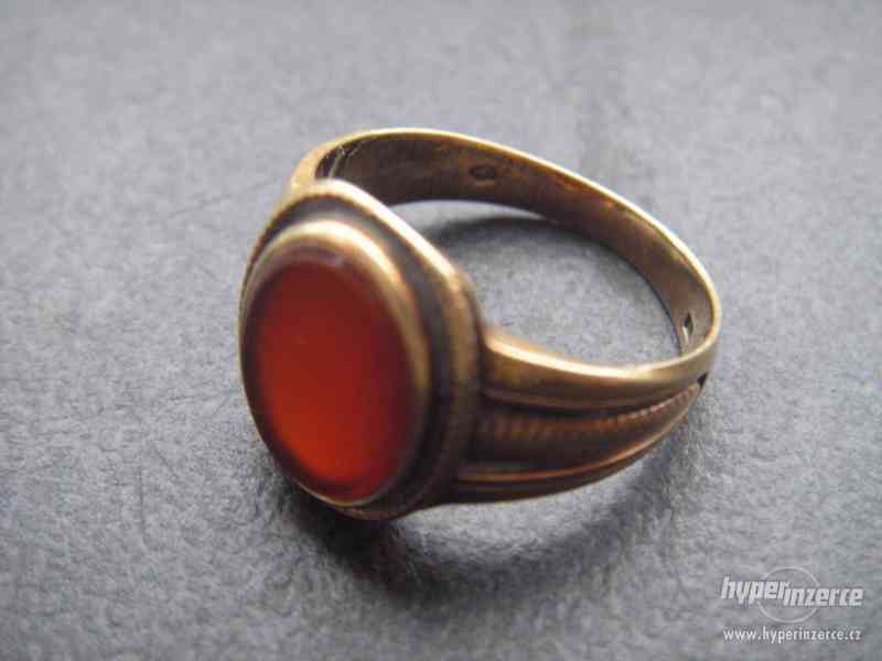 Zlatý prsten, 6g, 14k, 1866 - foto 6
