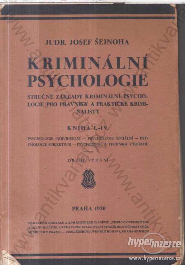 Kriminální psychologie Šejnoha - foto 1