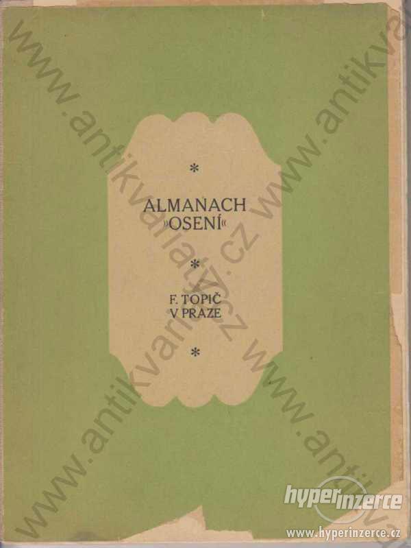 Almanach Osení Adolf Wenig Mánes Aleš Storch 1913 - foto 1