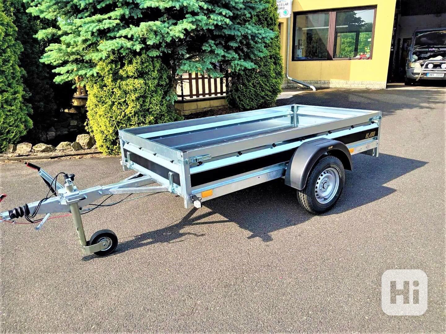 Nový profi přívěsný vozík brzděný 1300Kg, svařovaný rám, DPH - foto 1