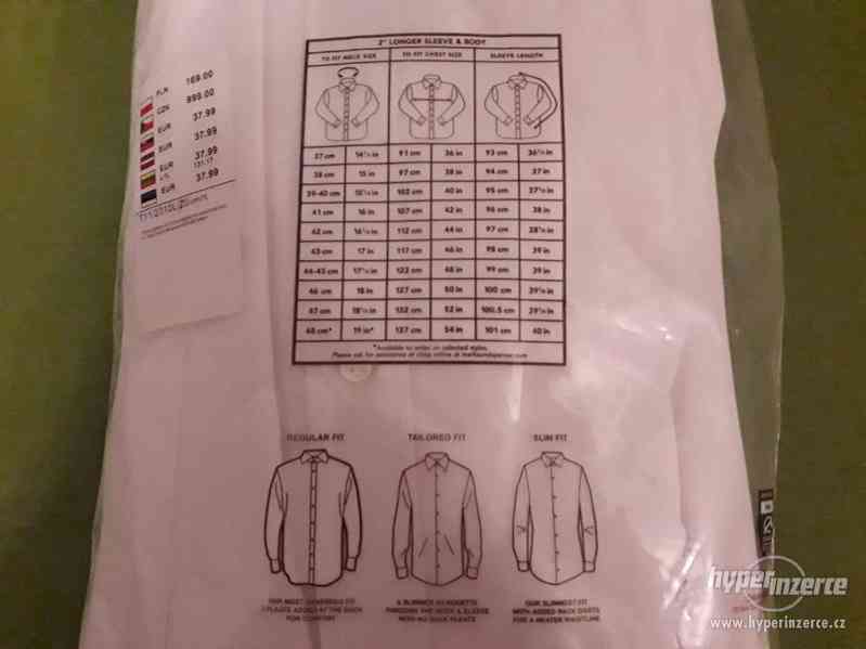 Sada bílých košilí Marks & Spencer vel. 47 regular fit - foto 3