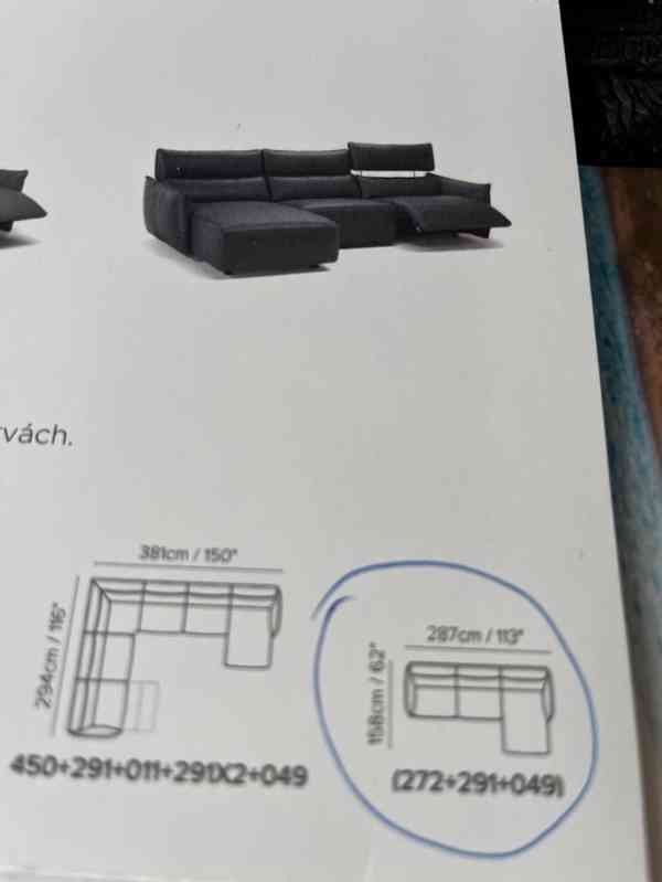 Kozena sedacka Natuzzi Stupore, vinova - foto 4