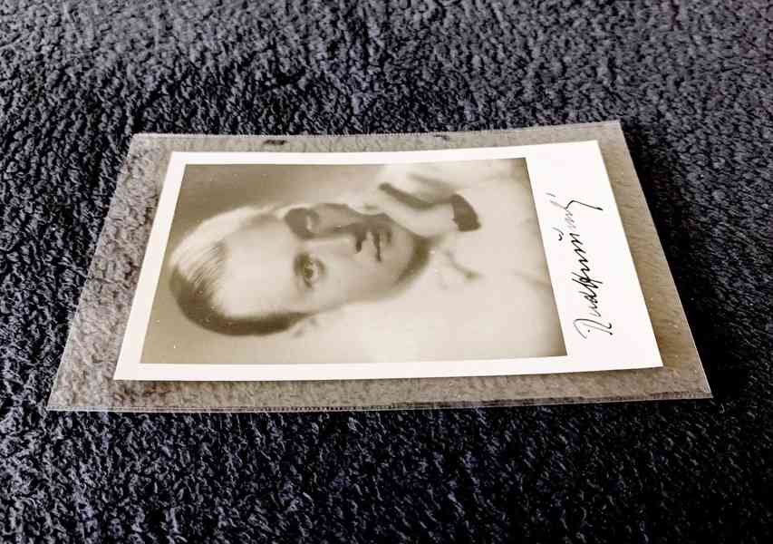 Rudolf Hrušínský – autogram, 30. léta minulého století - foto 3