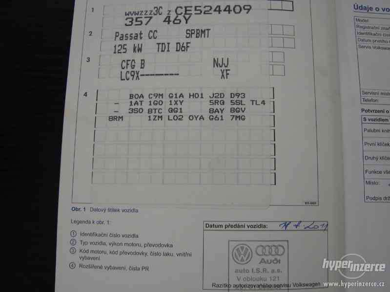 VW Passat CC 2.0 TDI R-LINE r.v.2011 (125 KW) DPH - foto 18