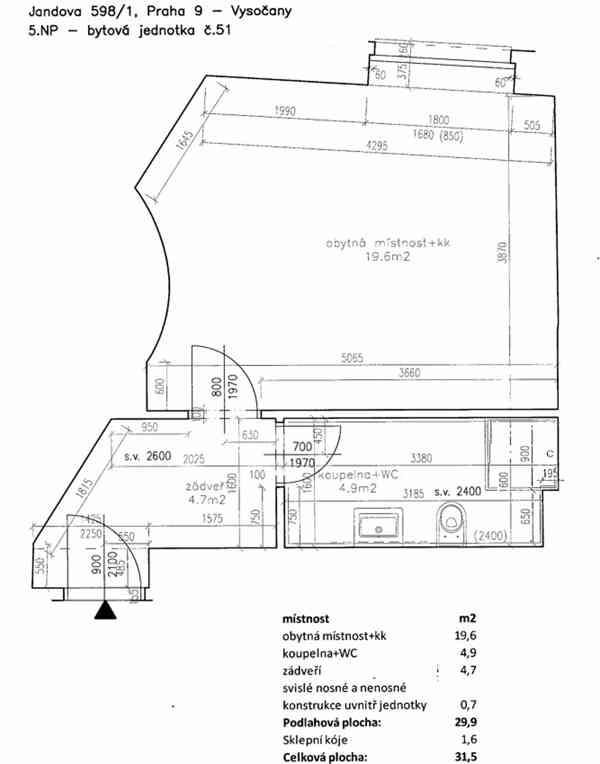 Prodej bytu 1+kk 29 m² Praha 9 - Jandova - foto 13