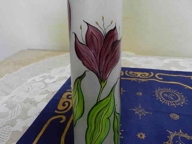 Hezká malovaná Autorská Váza Květiny Signováno - foto 6