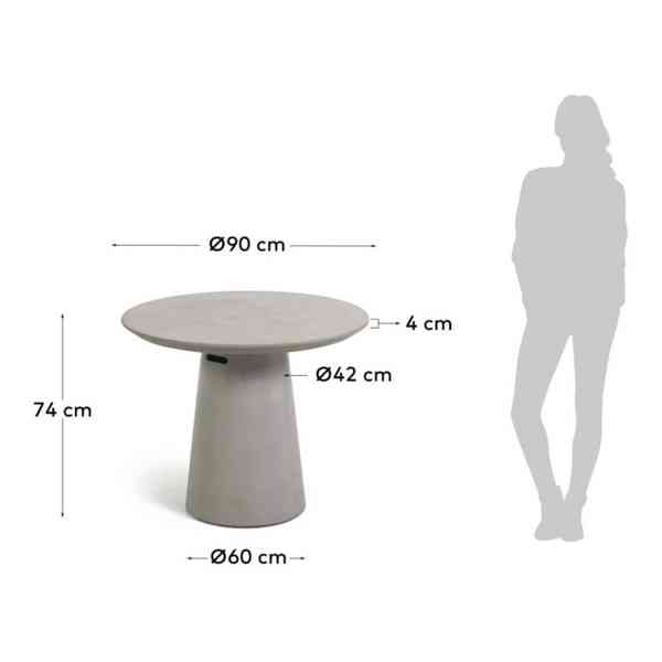 Luxusní betonový stůl 90 cm - foto 5