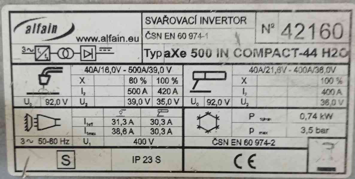 Synergická MIG/MAG svářečka Alfa In aXe 500 IN COMPACT -44 - foto 3