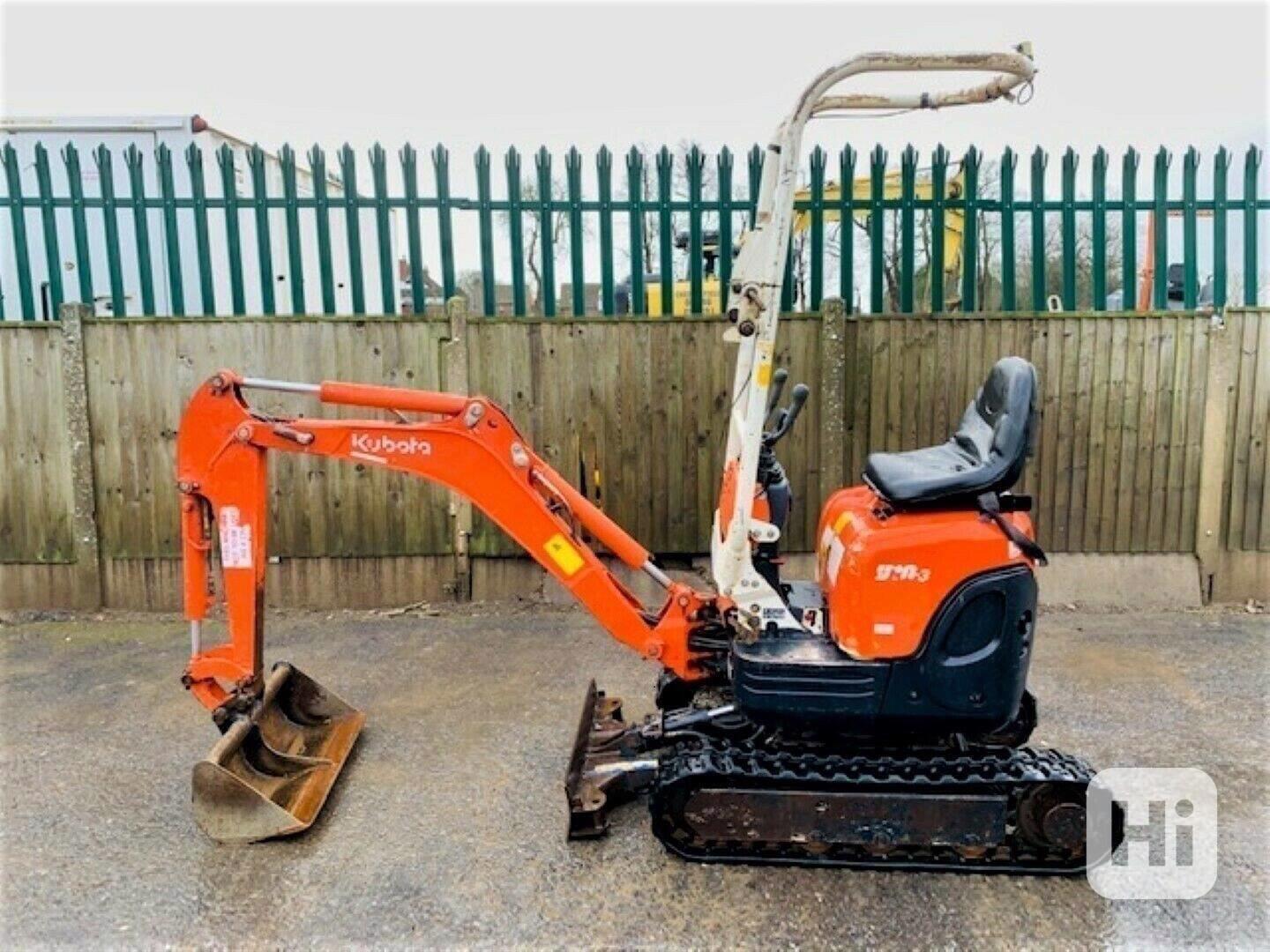 Minibagr Kubota U1o1U-3 - velmi dobrý stav  - foto 1