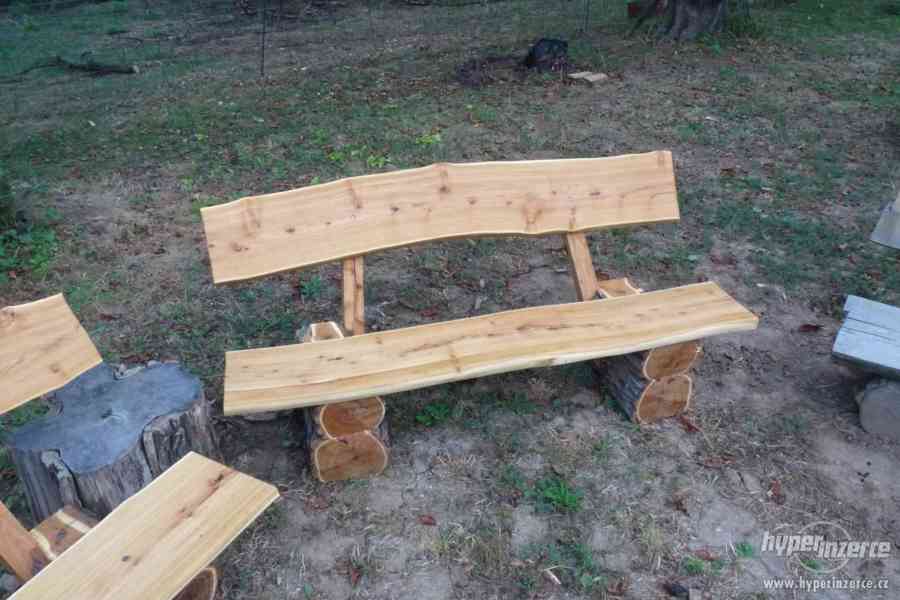 akátové posezení, lavice, stůl, sestava - foto 4