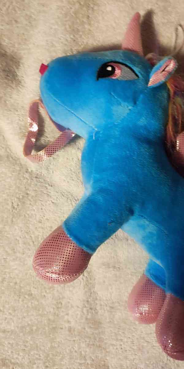 Plyšový modrý jednorožec  - foto 3