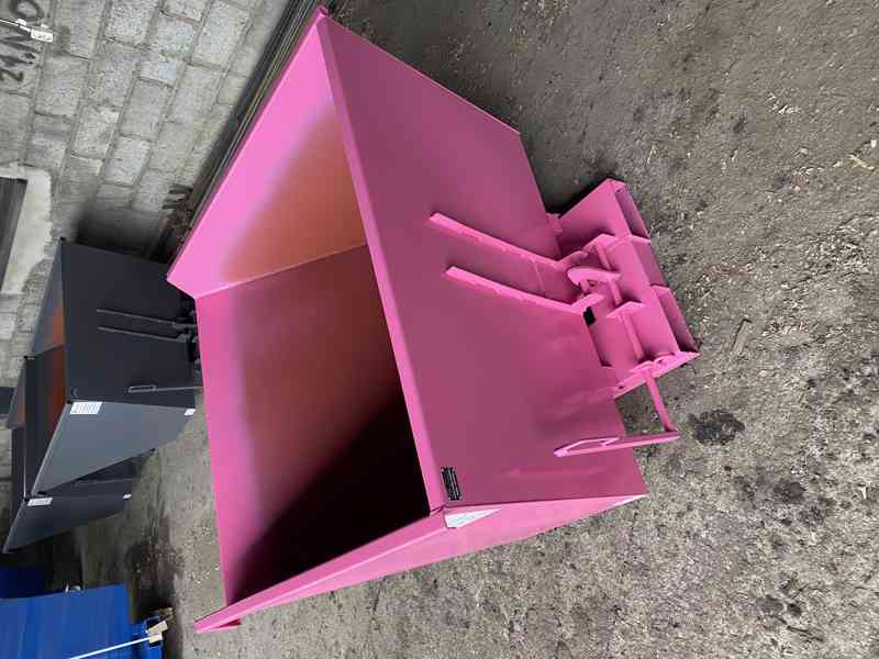 Odpadkový kontejner, kolébka, násypka, 1 m3 kontejner - foto 3