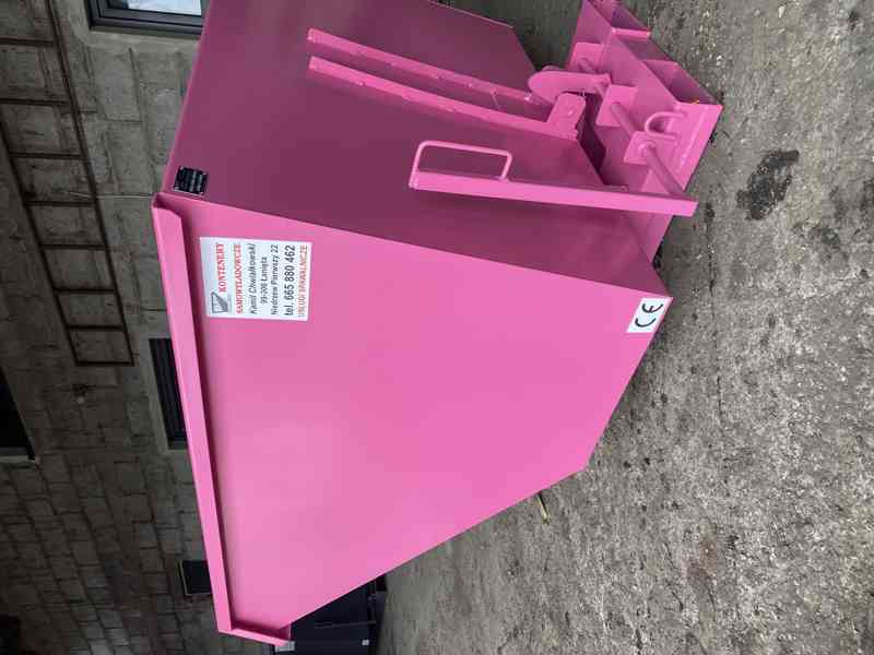 Odpadkový kontejner, kolébka, násypka, 1 m3 kontejner