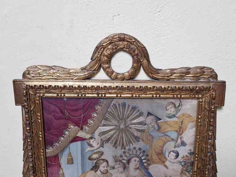 Krásný klasicistní malovaný Obraz Koláž - foto 2