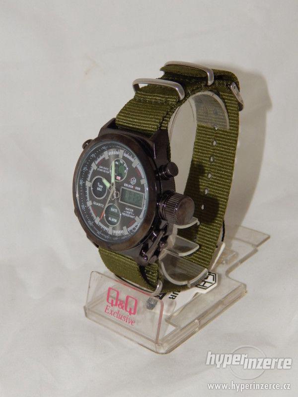 Masivní pánské  military hodinky s LCD displejem moderní pás - foto 4